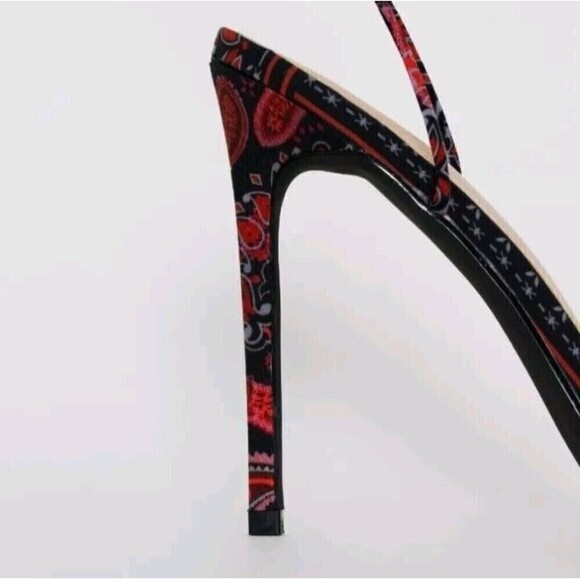 Simmi London Shoes Lace Up Leg Heels Size 6 Estella 1 Claremont Twins Paisley - Picture 7 of 8